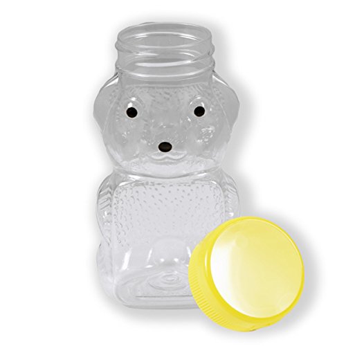 Product Cover RetroPak PB06W24RP 24 Count Plastic Panel Honey Bear with Yellow Caps 6-Ounce
