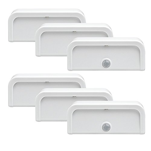 Product Cover Mr. Beams MB706 Wireless Motion-Sensing Mini Stick-Anywhere LED Nightlights, Small, White, 6-Pack
