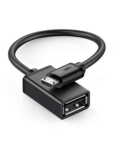 Product Cover UGREEN Micro USB 2.0 OTG Cable On The Go Adapter Male Micro USB to Female USB for Samsung S7 S6 Edge S4 S3, LG G4, Dji Spark Mavic Remote Controller, Android Windows Smartphone Tablets 4 Inch (Black)