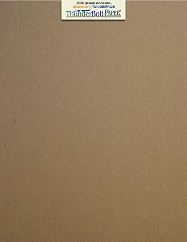 Product Cover 100 Sheets Chipboard 24pt (Point) 8 X 10 Inches Light Weight Frame|Photo Size .024 Caliper Thickness Cardboard Craft|Packing Brown Kraft Paper Board