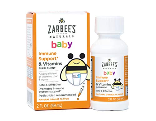 Product Cover Zarbee's Naturals Baby Immune Support* & Vitamins, Natural Orange Flavor, 2 Ounce Bottle