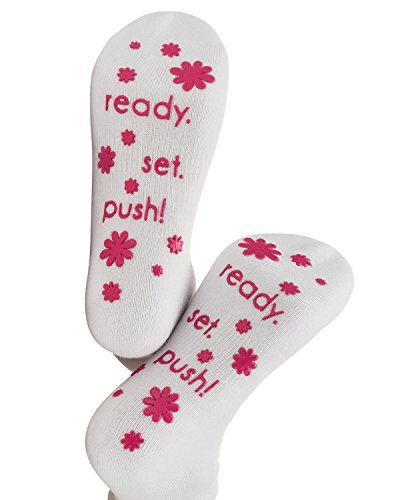 Product Cover Labor and Delivery Non Skid Socks by Baby Be Mine Maternity (6-10, Pink)