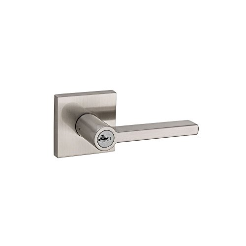 Product Cover Kwikset 156HFLSQT-15S Halifax Square Entry Door Lock With Smart Key, Satin Nickel