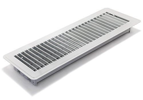 Product Cover Accord ABFRWH414 Floor Register with Louvered Design, 4-Inch x 14-Inch(Duct Opening Measurements), White