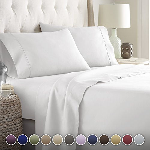Product Cover Hotel Luxury Bed Sheets Set- 1800 Series Platinum Collection-Deep Pocket,Wrinkle & Fade Resistant (King,White)