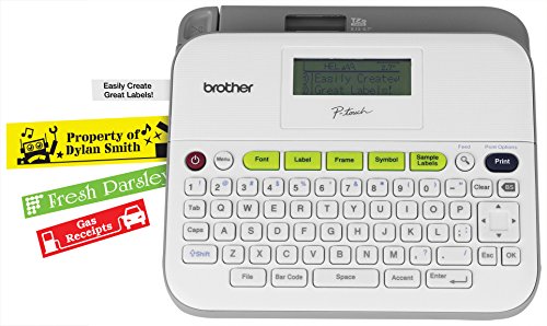 Product Cover Brother P-touch, PTD400VP, Versatile Label Maker with Carry Case and Adapter, Compact Design, Easy-to-Use Keyboard, Graphical Display, White