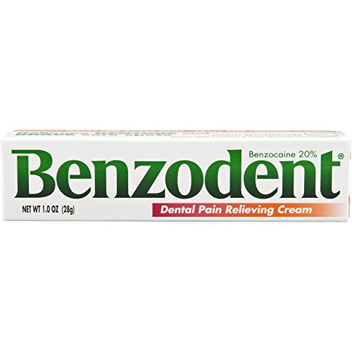 Product Cover Benzodent Dental Pain Relieving Cream Topical Anesthetic, 1 Ounce Tube