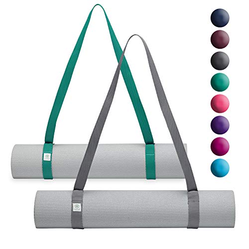 Product Cover Gaiam Easy Cinch Yoga Mat Sling (Sold Individually with Assorted Colors), Turquoise Sea or Granite Storm
