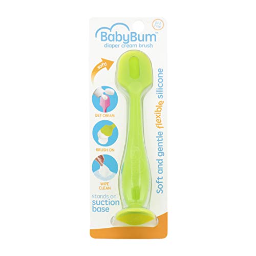Product Cover Baby Bum Brush, Original Diaper Rash Cream Applicator, Soft Flexible Silicone, Unique Gift, [Green]