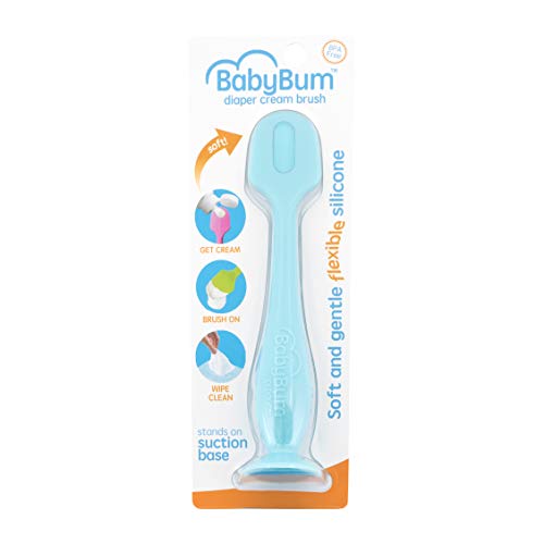 Product Cover Baby Bum Brush, Original Diaper Rash Cream Applicator, Soft Flexible Silicone, Unique Gift, [Blue]
