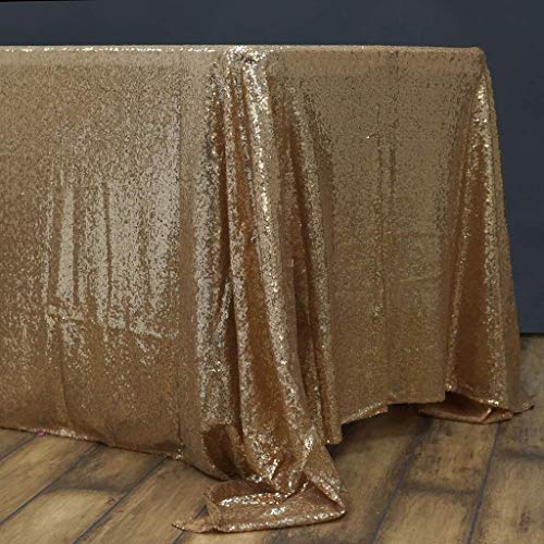 Product Cover BalsaCircle 60x102-Inch Gold Rectangle Tablecloth for Wedding Party Cake Dessert Events Table Linens
