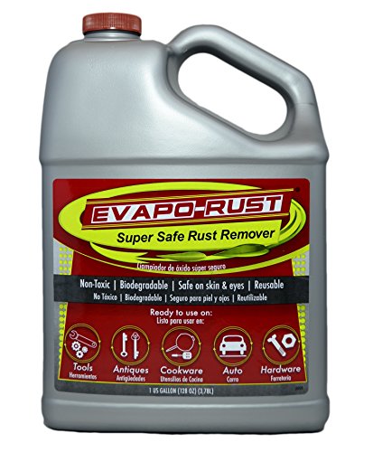 Product Cover Evapo-Rust  The Original Super Safe Rust Remover, Water-Based, Non-Toxic, Biodegradable, 1 Gallon