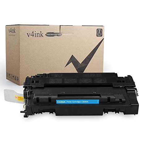 Product Cover V4INK Compatible Toner Cartridge Replacement for HP 55A CE255A for use with HP LaserJet P3010 HP P3015 P3015d P3015dn P3015n P3015x, HP Enterprise 500 MFP M521dn M521dw M525c M525dn M525f Printer