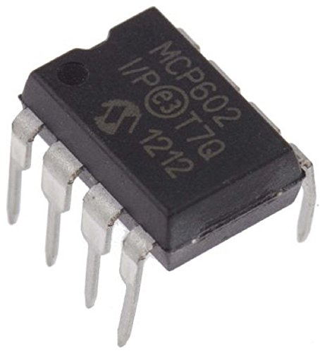 Product Cover Microchip MCP602-I/P MCP602 Dual Operational Amplifier Op-Amp 2.8MHZ 2.3V/us DIP-8 Breadboard-Friendly (Pack of 1)