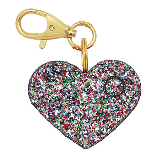 Product Cover Personal Safety Alarm for Women - Ahh!-larm! Emergency Self-Defense Security Alarm Keychain with LED Light, Purse Charm, Confetti Glitter Heart