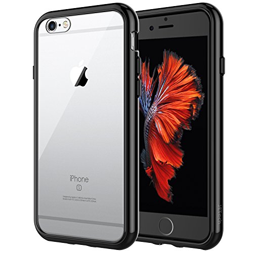 Product Cover JETech Case for Apple iPhone 6 and iPhone 6s, Shock-Absorption Bumper Cover, Anti-Scratch Clear Back, Black