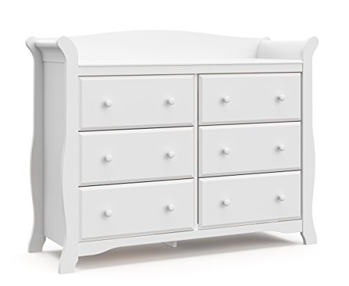 Product Cover Storkcraft Avalon 6 Drawer Double Dresser, White
