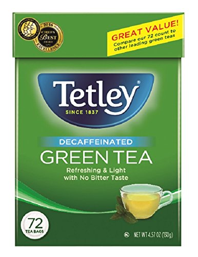 Product Cover Tetley Green Tea, Decaffeinated, 72 Tea Bags (Pack of 6) (Packaging may vary)