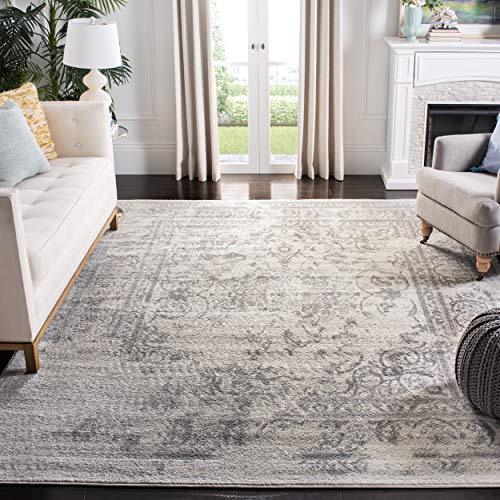 Product Cover Safavieh Adirondack Collection Oriental Vintage Distressed Area Rug, 6' x 9', Ivory/Silver