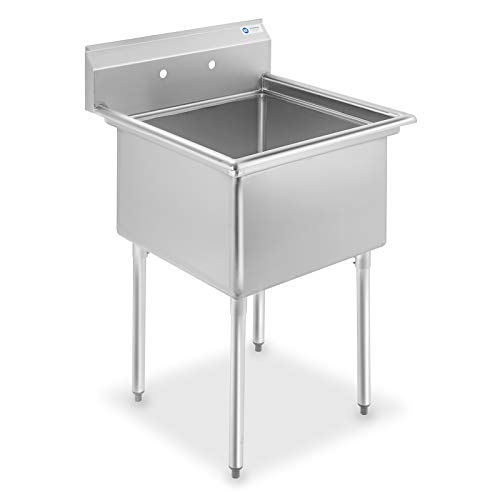 Product Cover GRIDMANN 1 Compartment NSF Stainless Steel Commercial kitchen Prep & Utility Sink - 30 in. Wide