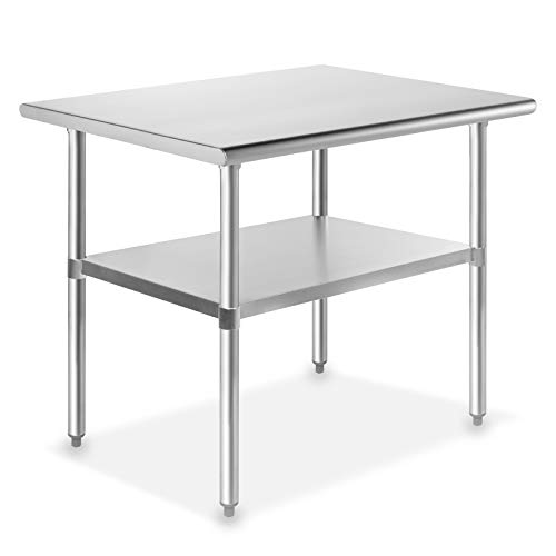 Product Cover GRIDMANN NSF Stainless Steel Commercial Kitchen Prep & Work Table - 36 in. x 24 in.