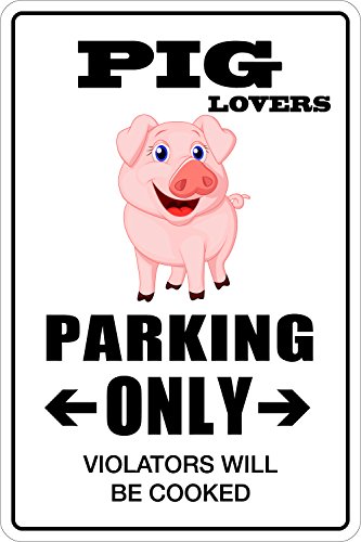 Product Cover StickerPirate Pig Lovers Parking Only 8