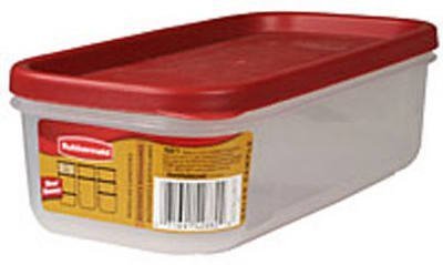 Product Cover Rubbermaid 5 Cup Dry Food Storage - Clear Base, Red Lid - 8 pack