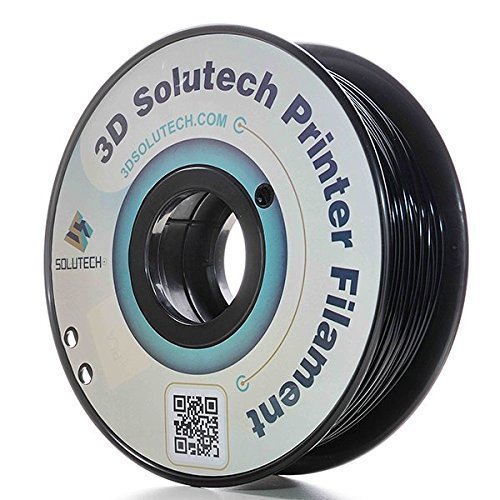 Product Cover 3D Solutech Real Black 3D Printer PLA Filament 1.75MM Filament, Dimensional Accuracy +/- 0.03 mm, 2.2 LBS (1.0KG) - 100% USA