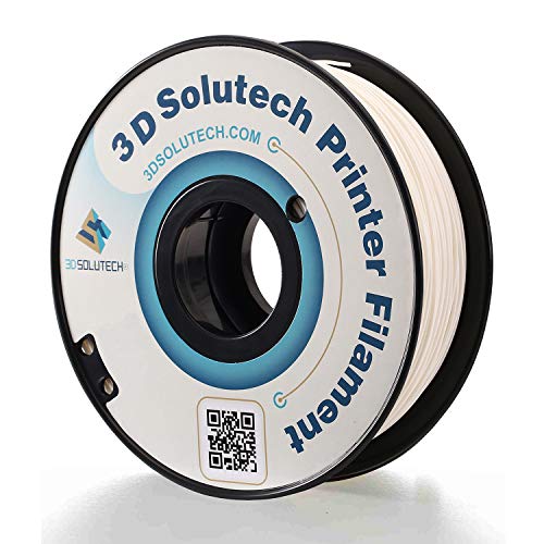Product Cover 3D Solutech Real White 3D Printer PLA Filament 1.75MM Filament, Dimensional Accuracy +/- 0.03 mm, 2.2 LBS (1.0KG) - PLA175RWHT