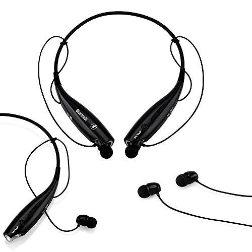 Product Cover GEARONIC TM 5899-Black-Ear_5416 Wireless Sport Stereo Headset Bluetooth Earphone Headphone for Android or iPhone, Black