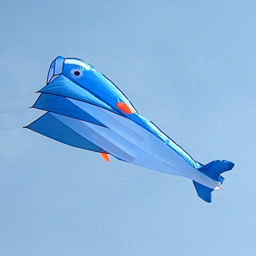 Product Cover Image 3D Huge Frameless Soft Parafoil Giant Dolphin Breeze Kite (Blue)
