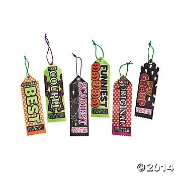 Product Cover Fun Express Halloween Party Costume Contest Award Prize Ribbons - 12 Pieces