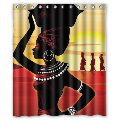Product Cover ZHANZZK African Woman Waterproof Bathroom Shower Curtain 60x72 Inches