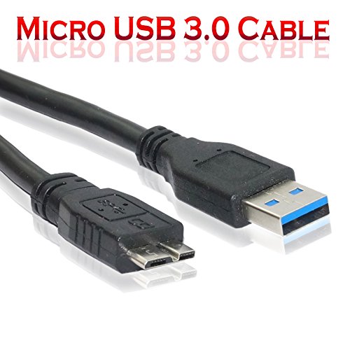 Product Cover New 35CM (1Feet) USB 3.0 Micro Cable A to Micro B For - WD Western Digital My Passport and Elements Hard Drives l Seagate/Toshiba/Hitachi/Samsung/Clickfree External Hard Drives