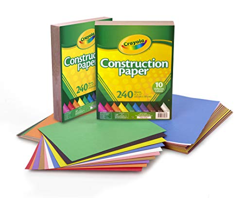 Product Cover Crayola Bulk Construction Paper, Back to School Supplies, 10 Colors, 480 Count