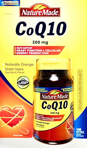Product Cover Nature Made CoQ 10 Liquid Softgels Naturally Orange 200 mg Value Size -140CT