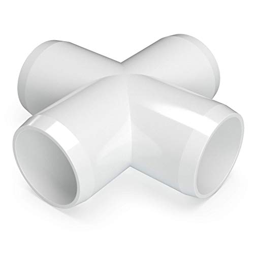 Product Cover FORMUFIT F034CRX-WH-8 Cross PVC Fitting, Furniture Grade, 3/4