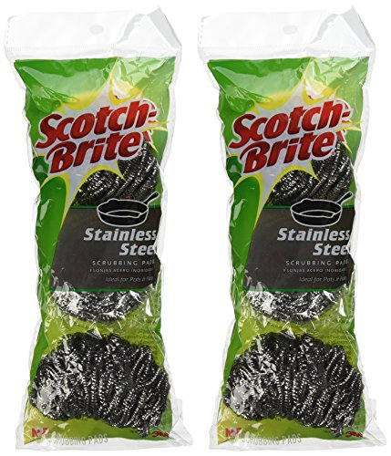 Product Cover 3m Scotch-Brite Stainless Steel Scouring Pad, 3-Pad(2 Pack) by Scotch