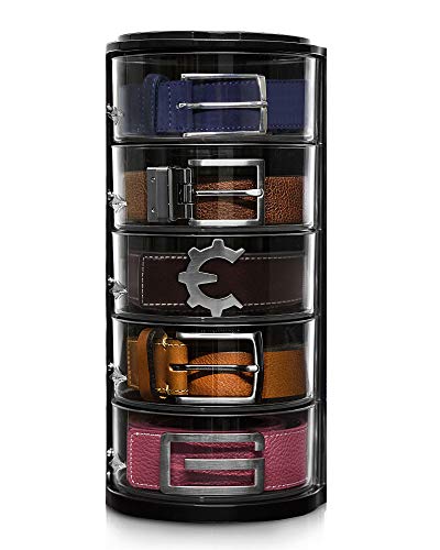 Product Cover Elypro Belt Organizer - Acrylic Organizer & Display for Belts, Watch Case, Jewelry, Cosmetics, Make up Organizer, Bow Ties, Bracelets, Crafts, Toys etc. Perfect Closet Organizer and Gift item.
