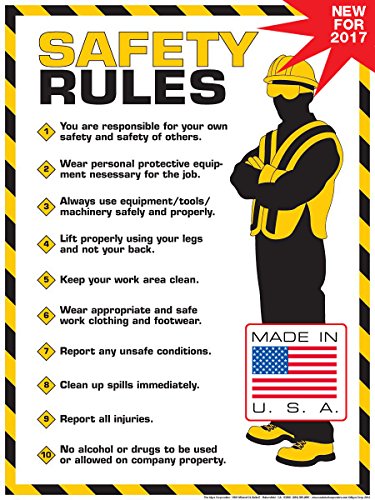 Product Cover Algra Corporation  Workplace Safety Rules Poster 18