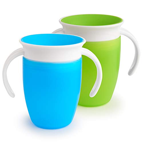 Product Cover Munchkin Miracle 360 Trainer Cup, Green/Blue, 7 Ounce, 2 Count