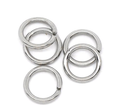 Product Cover VALYRIA 500pcs Stainless Steel Open Jump Rings Connectors Jewelry Findings 7mm(1/4