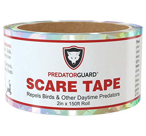 Product Cover PREDATORGUARD Bird Repellent Reflective Scare Tape - Huge 150 Foot roll - thickest, Longest Lasting and Most Trusted - Pest Deterrent Control