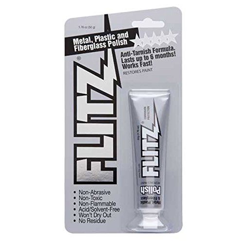 Product Cover Flitz BP 03511 Metal, Plastic and Fiberglass Polish with Paint Restorer, 1.76-Ounce, Small