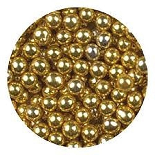 Product Cover Oasis Supply Dragees Gold Sugar Cake Cupcake Cookie Sprinkles, 4mm