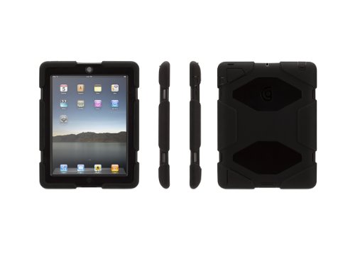 Product Cover Griffin iPad 2, 3, and 4th Gen Rugged Case, Survivor All-Terrain Case + Stand, Black