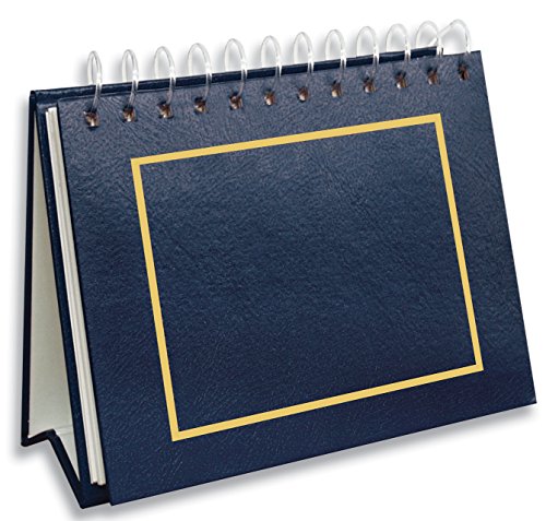 Product Cover Pioneer Photo Albums 50 Pocket Spiral Bound Leatherette Mini Photo Album Easel for 4 by 6-Inch Prints, Navy Blue