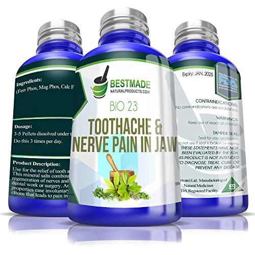 Product Cover Toothache & Nerve Pain in Jaw Bio23, 300 pellets, for Relief of Trigeminal Neuralagia Associated Muscle Spasms, Painful Cavities, Tooth Sensitivity and Pain After Dental Work
