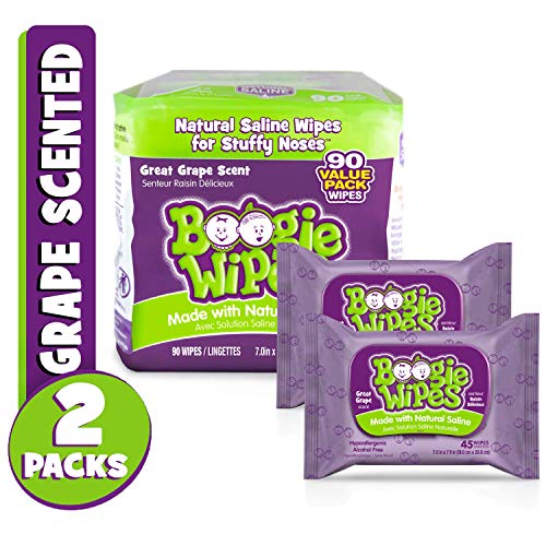 Product Cover Boogie Wipes Saline Nose Wipes, Grape, 90 Count