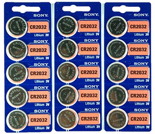 Product Cover 15 Genuine Sony CR2032 3v Lithium 2032 Coin Batteries Freshly Packed by Sony
